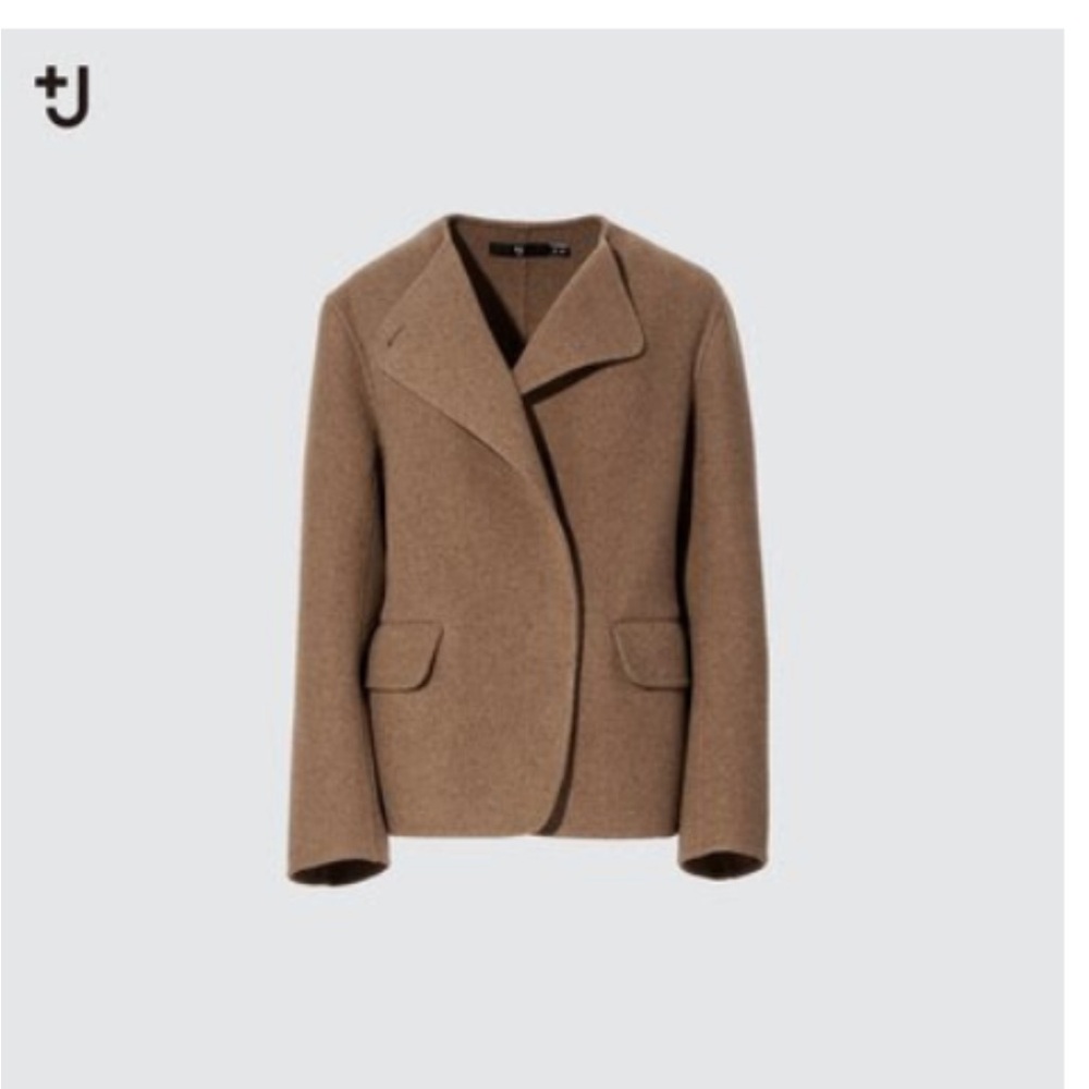Uniqlo collaboration WOMEN +J DOUBLE FACE COLLARLES
